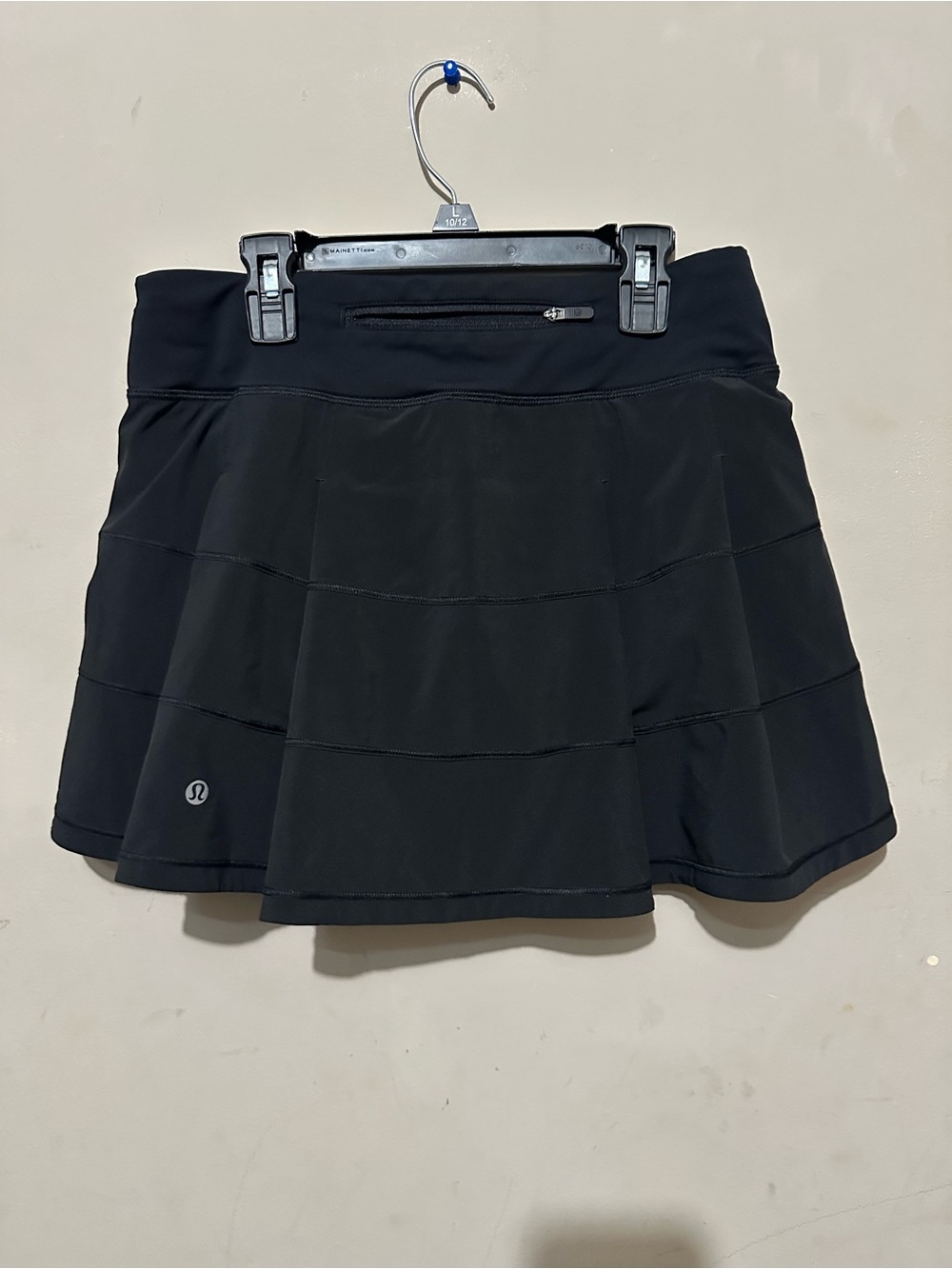 Lululemon Pace Rival Skirt Skort Athletic Tennis Black Zip Pocket Size 4 - Picture 3 of 6